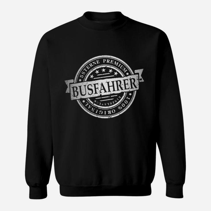 Vintage Busfahrer Emblem Schwarzes Sweatshirt im Retro-Stil