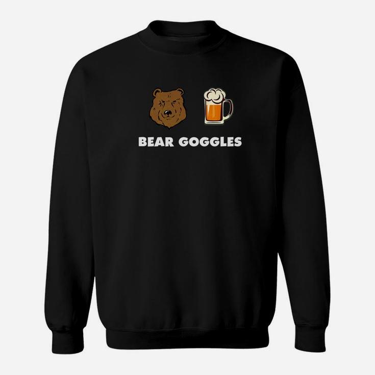 Vintage Graphic Bear Goggles Cute Art Sweat Shirt