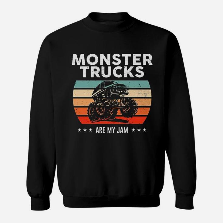 Vintage Monster Truck Are My Jam Retro Sweat Shirt