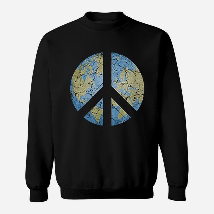 Vintage Peace On Earth World Peace Sweat Shirt
