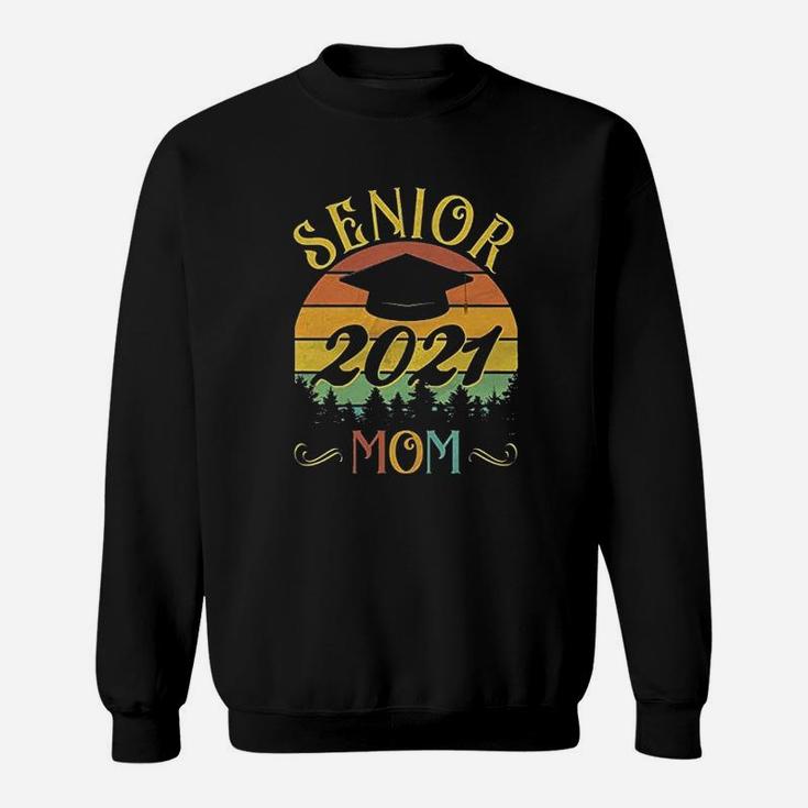 Vintage Proud Mom Of A Class Of 2021 Graduate Back Sweat Shirt