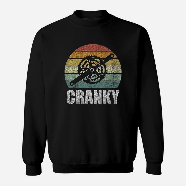 Vintage Retro Bicycle Cranky Gifts For Cycling Lovers Cranky Sweat Shirt