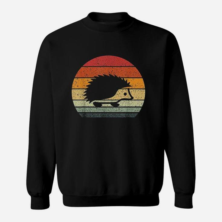 Vintage Retro Sunset Hedgehog Sweat Shirt