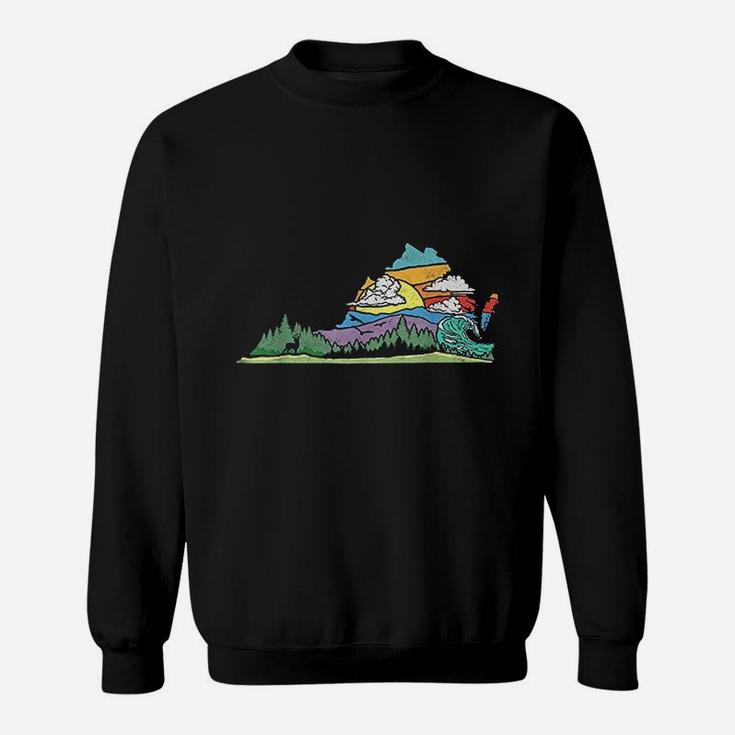 Vintage Virginia Outdoors And Nature Lover Retro 80s Sweat Shirt