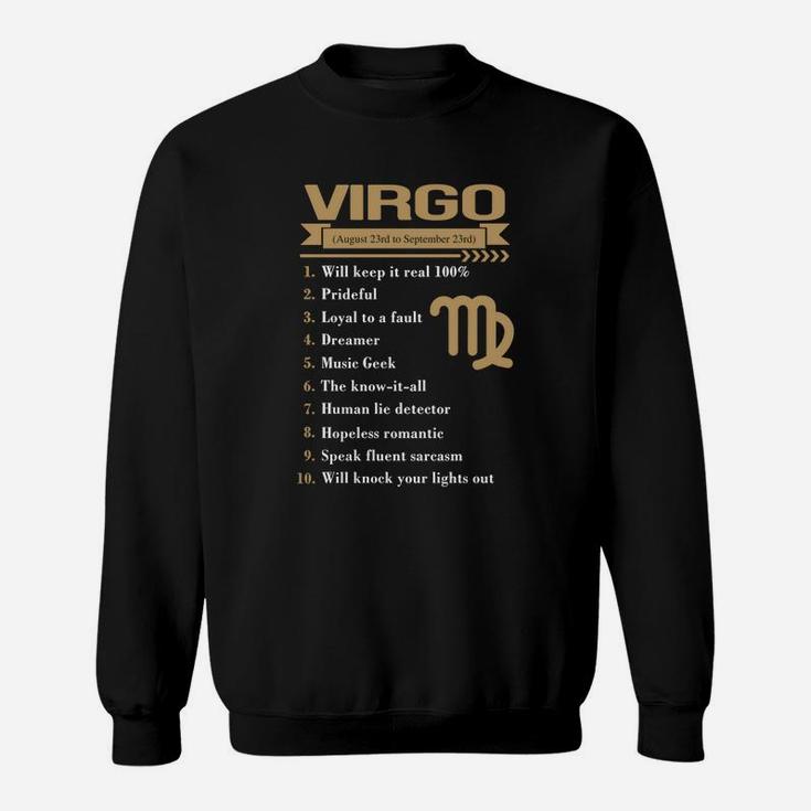 Virgo Queens, Virgo Kings, Virgo Facts T Shirts Sweat Shirt