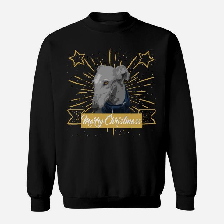 Weihnachtsfreude Hundegesicht Festliches Sweatshirt, Weihnachtspullover-Stil