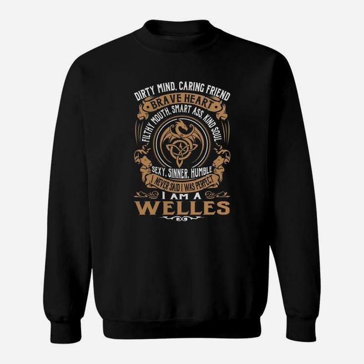 Welles Brave Heart Dragon Name Sweat Shirt