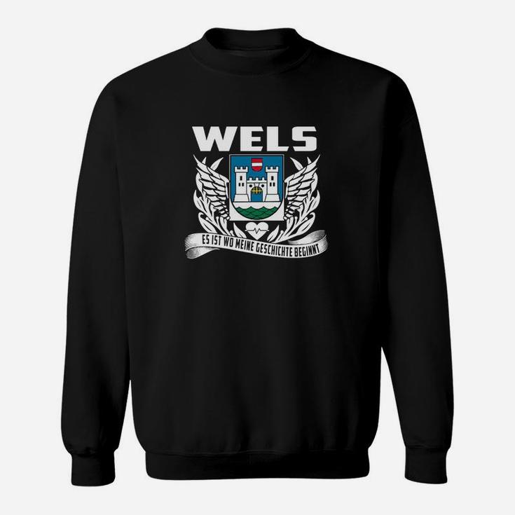 Wels Stadt Wappen Sweatshirt, Flügel & Slogan Design