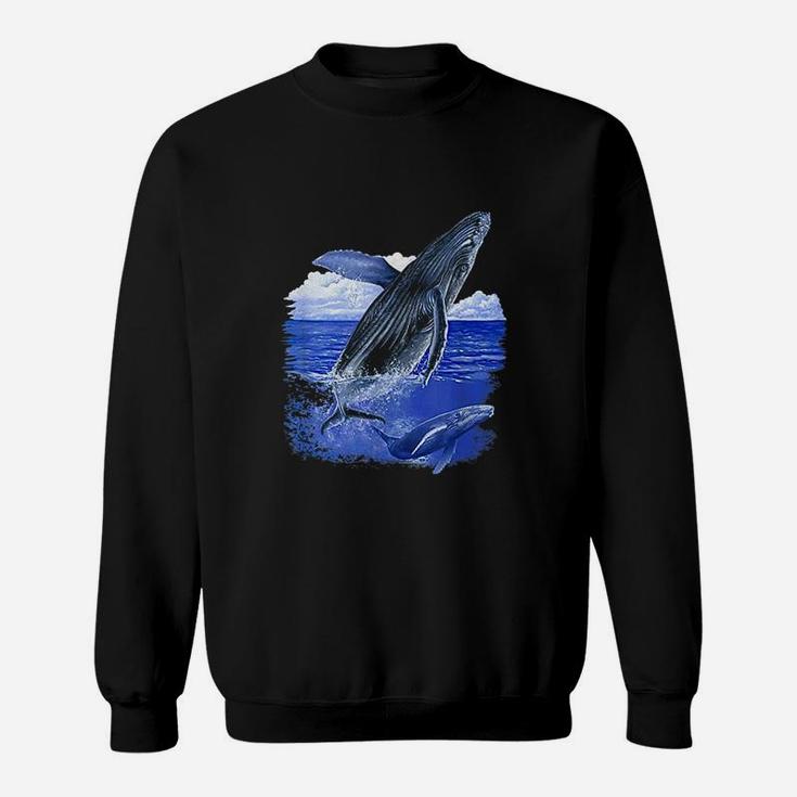 Whale With Baby Whale Sea Life Ocean Water Gift Sweat Shirt