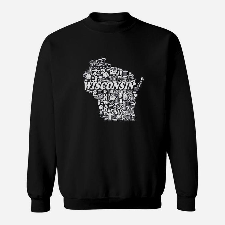 Wisconsin Home State I Love Wisconsin Vintage Sweat Shirt