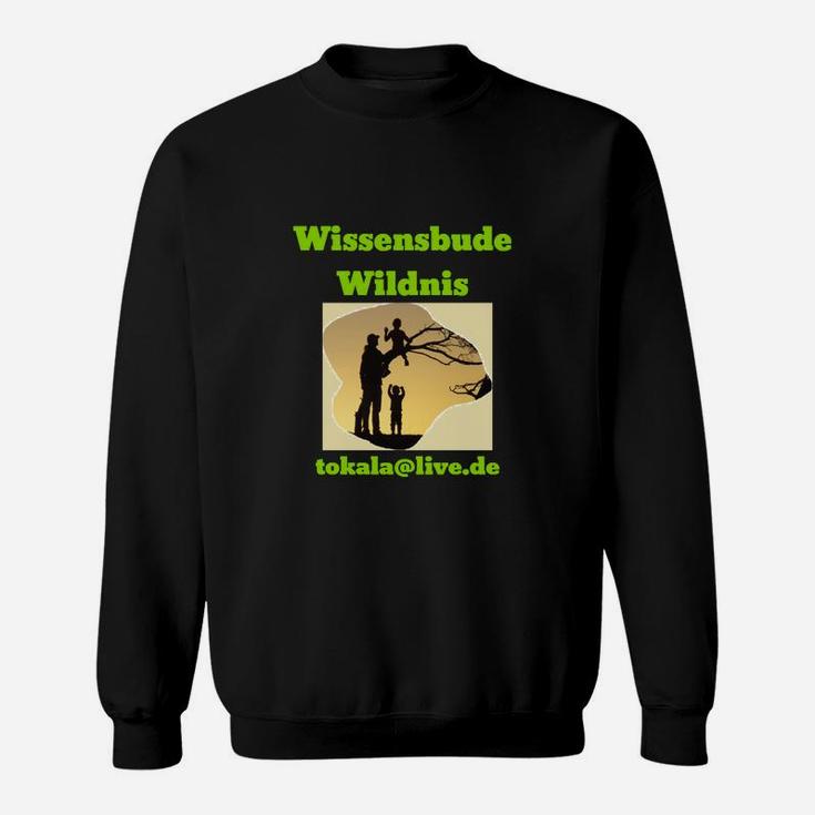 Wissensbude Wildnis Themen-Sweatshirt für Natur- und Abenteuerfans, Unisex in Schwarz