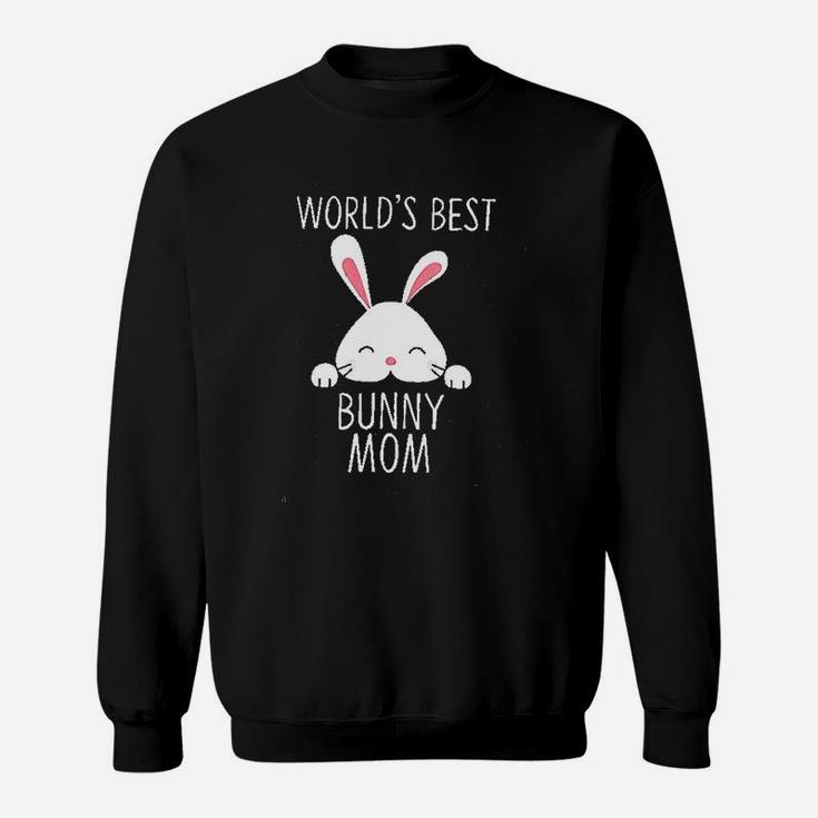 Women Cute Bunny Worlds Best Bunny Mom Sweat Shirt
