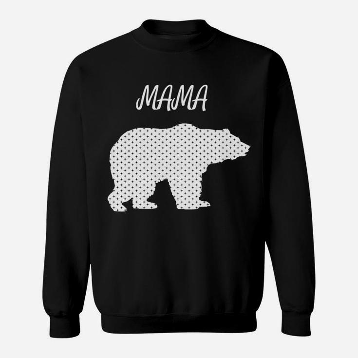 Womens Mama Bear Star Design Graphic For Mom Sweat Shirt