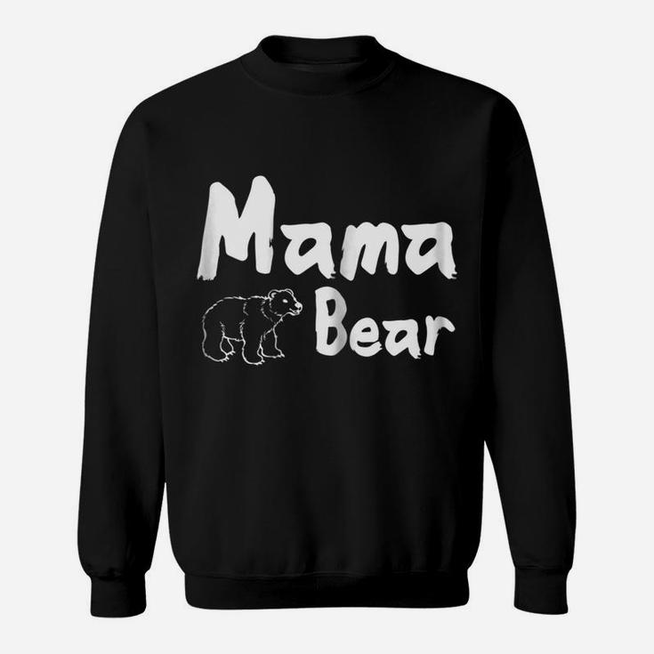 Womens Mama Bear With Bear Artwork Sweat Shirt