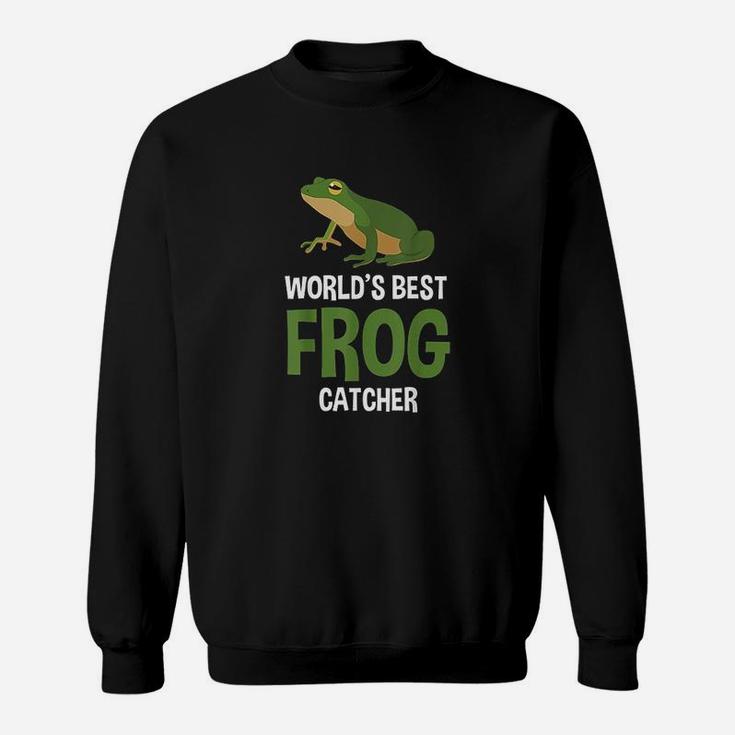 Worlds Best Frog Catcher Gift Boys Girls Kids Frog Hunter Sweatshirt