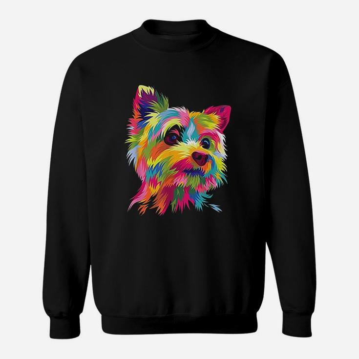 Yorkshire Terrier Funny Yorkie Pop Art Popart Dog Sweat Shirt