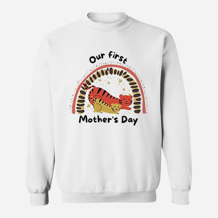 1st Mothers Day Tiger Animal Lover First Mothers Day Sweat Shirt