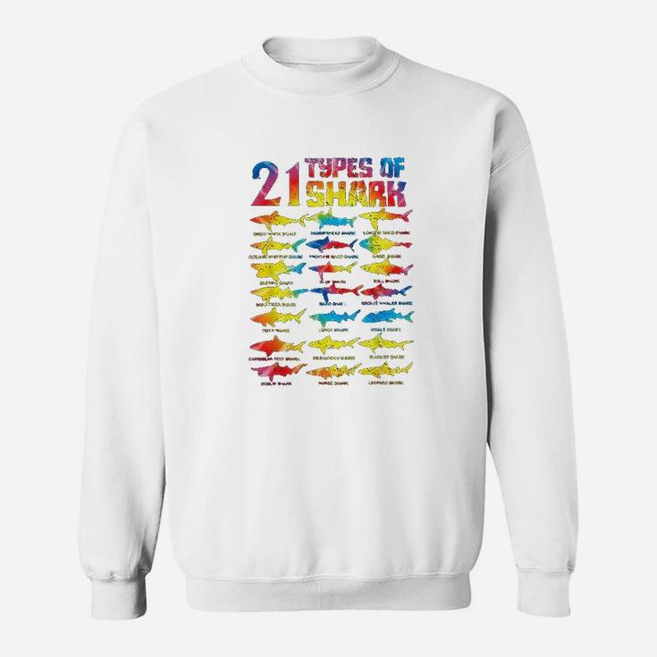 21 Types Of Shark Tie Dye Marine Biology Sweat Shirt