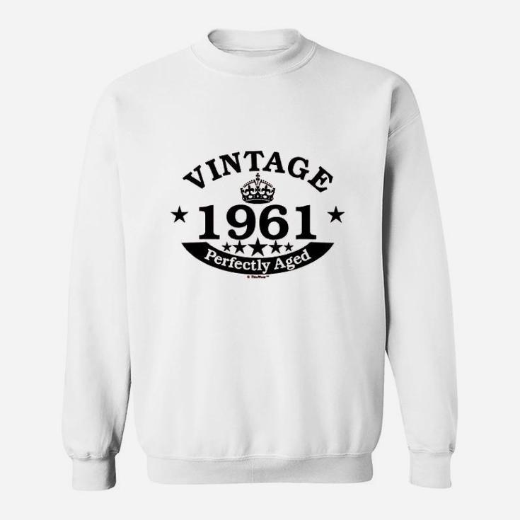 60th Birthday Gift Vintage 1961 Perfect Aged Crown  Sweat Shirt