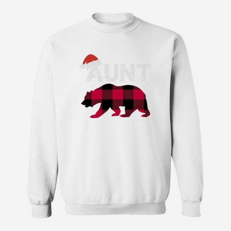 Aunt Christmas Bear Plaid Matching Family Christmas Sweat Shirt