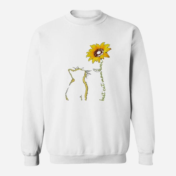 Best Cat Mom Ever Sunflower Mothers Day Gifts Sweat Shirt