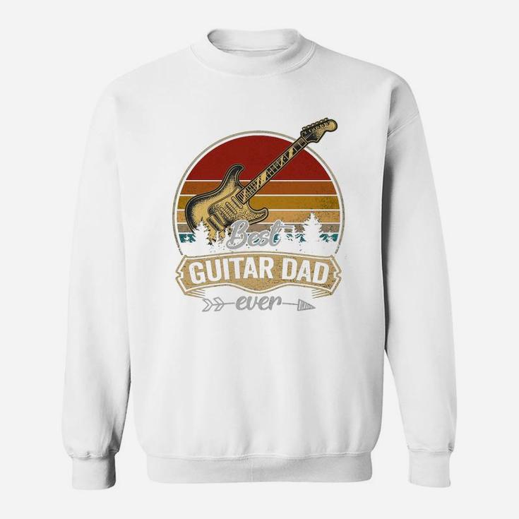 Best Guitar Dad Ever Vintage Sunset Guitarist Shirt Men Gift T-shirt Sweat Shirt