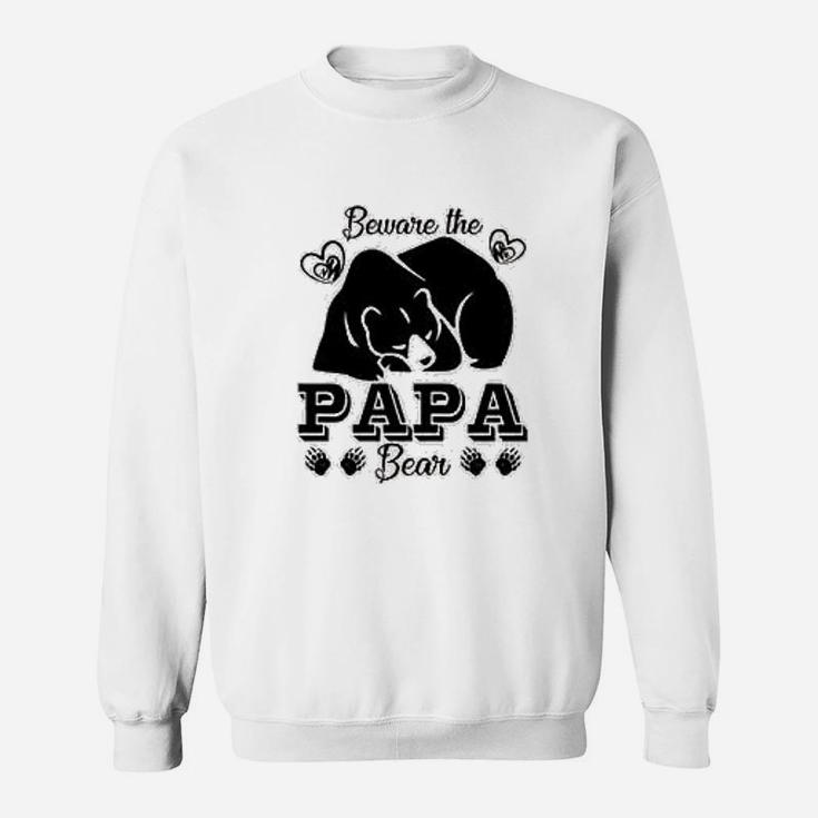 Beware The Papa Bear Sleeping Bear Sweat Shirt