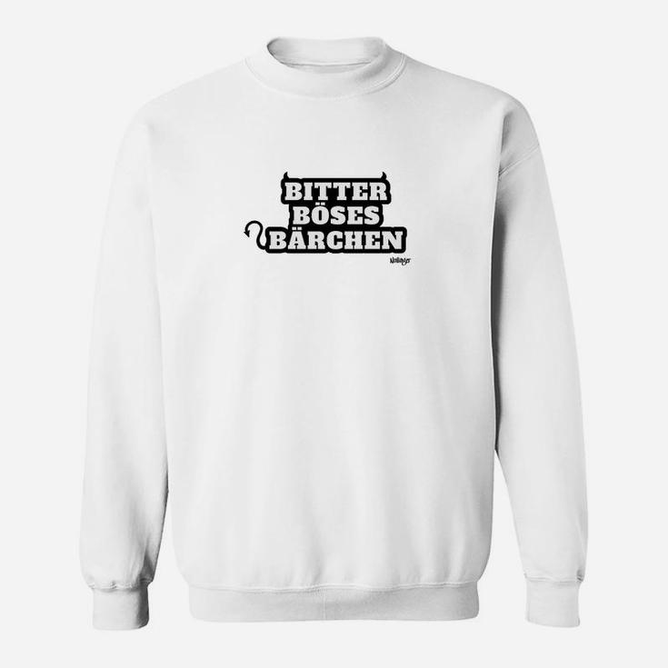 Bitter Böses Bärchen Herren Sweatshirt in Weiß, Lustiges Motiv-Sweatshirt