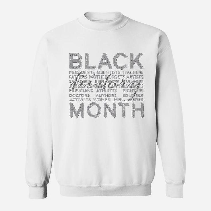 Black History Month Occupations And Identities Sweat Shirt