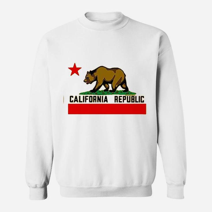 California Republic Borderless Bear Flag Black Sweat Shirt
