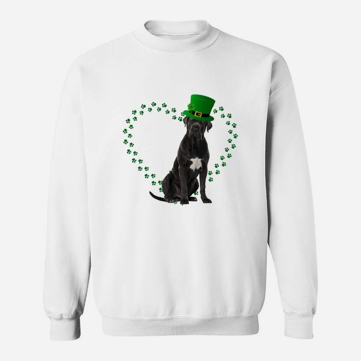 Cane Corso Heart Paw Leprechaun Hat Irish St Patricks Day Gift For Dog Lovers Sweat Shirt
