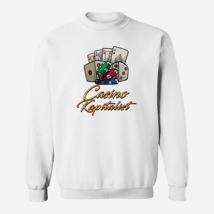 Casino Kapitalist Herren Sweatshirt mit Motiv, Lustiges Spieler Tee