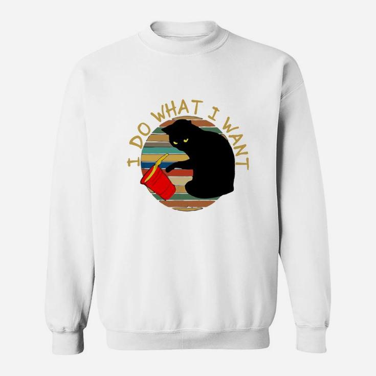 Cat I Do What I Want Retro Vintage Sunset Tshirt Cat I Do What I Want Retro Vintage Sunset Tshirt