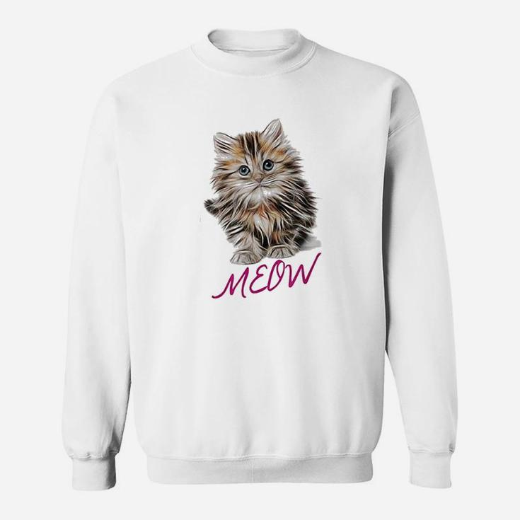 Cat Meow Kitty Funny Cats Mom And Cat Dad Gift Sweat Shirt