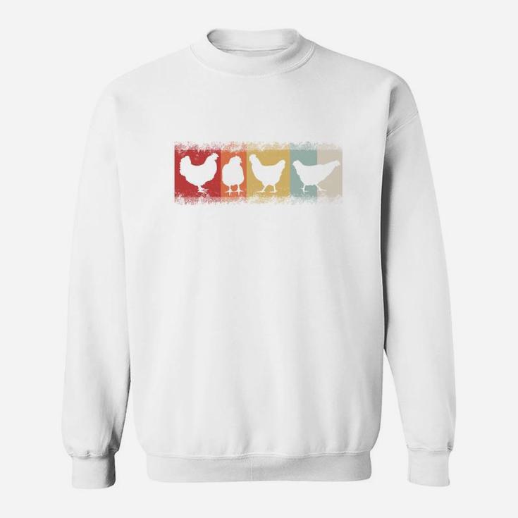 Chicken Vintage Design Funny For Animal Lovers Sweat Shirt