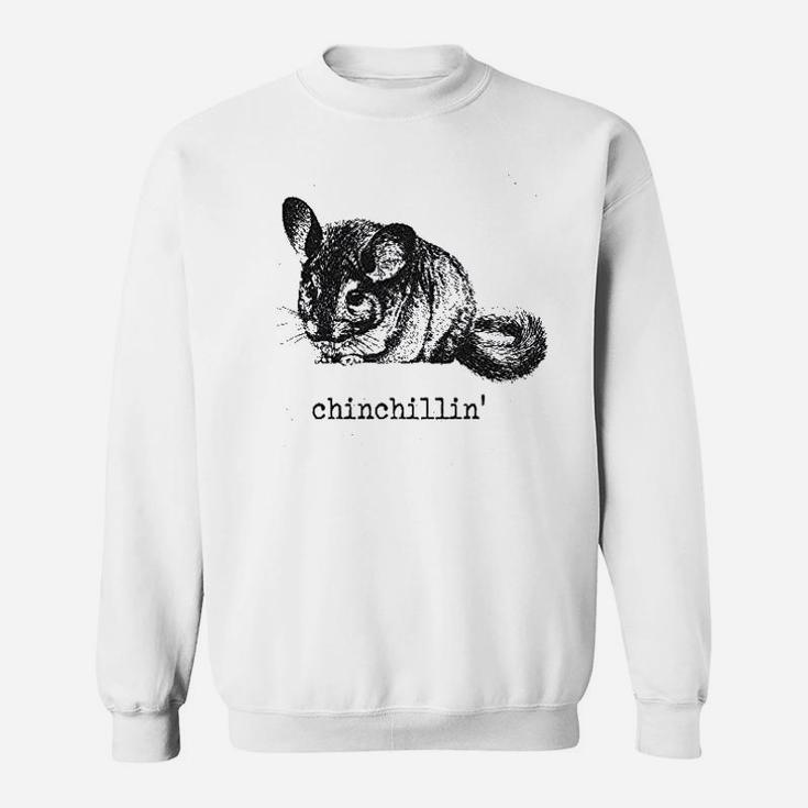 Chinchillin Funny Chinchilla Animal Lover Graphic Vintage Cool Sweat Shirt