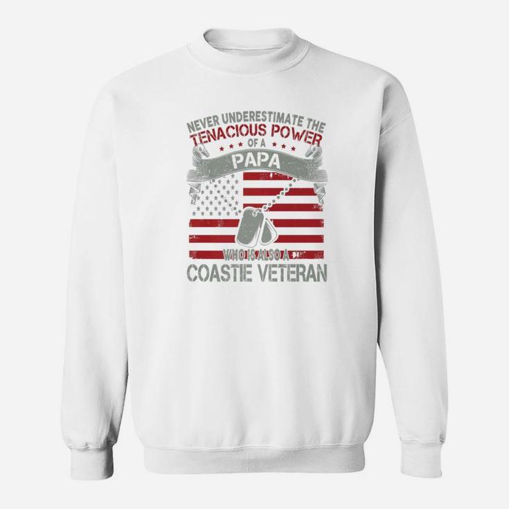 Coastie Veteran A Papa, best christmas gifts for dad Sweat Shirt