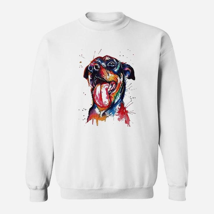 Colorful Rottweiler Dog Lovers Sweat Shirt