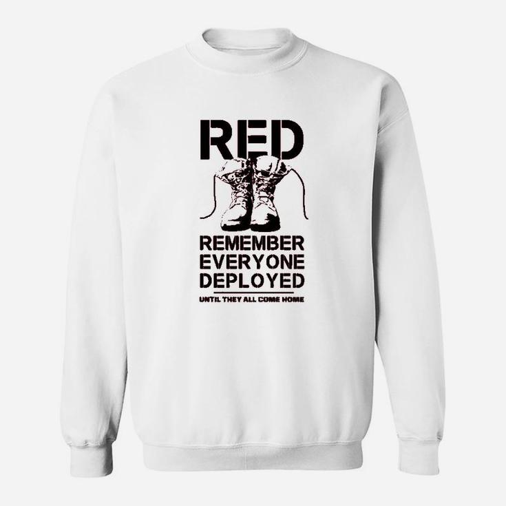 Combat Boots Red Friday Remember Everyone Deployed Sweat Shirt