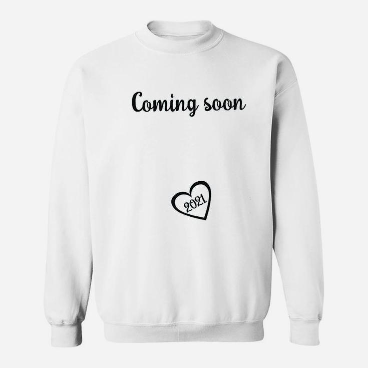 Coming Soon 2021 Mom To Be Reveal New Mom Announcement Sweat Shirt