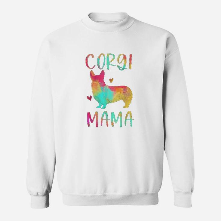 Corgi Mama Colorful Welsh Corgi Gifts Dog Mom Sweat Shirt