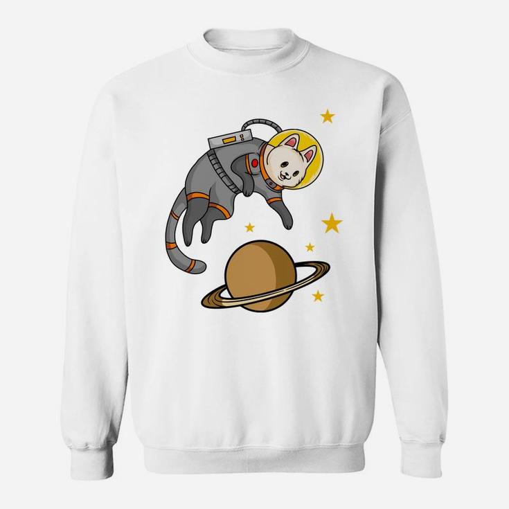 Cute Cat Astronaut Cartoon Pet Gift For Pet Lovers Sweatshirt