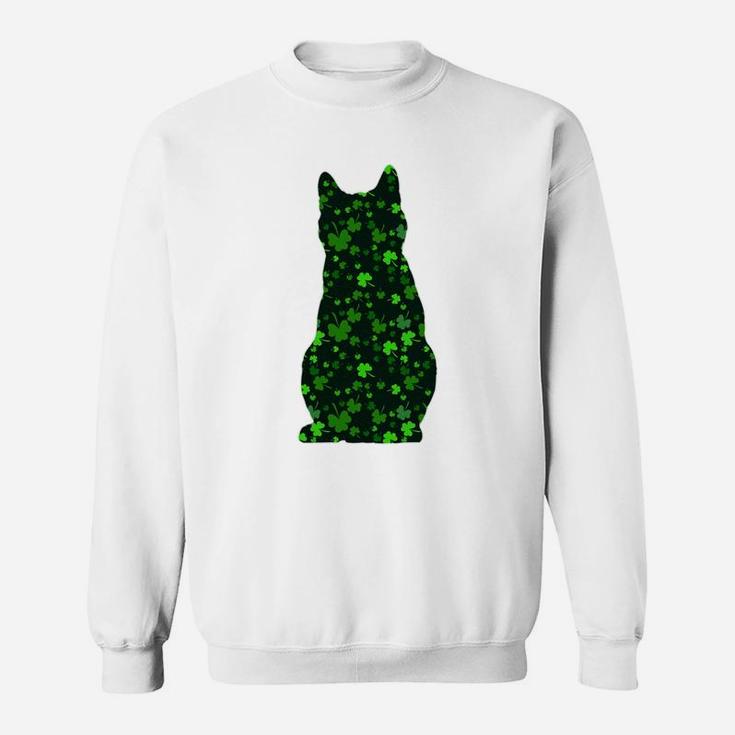 Cute Shamrock Chartreux Mom Dad Gift St Patricks Day Awesome Cat Lovers Gift Sweat Shirt