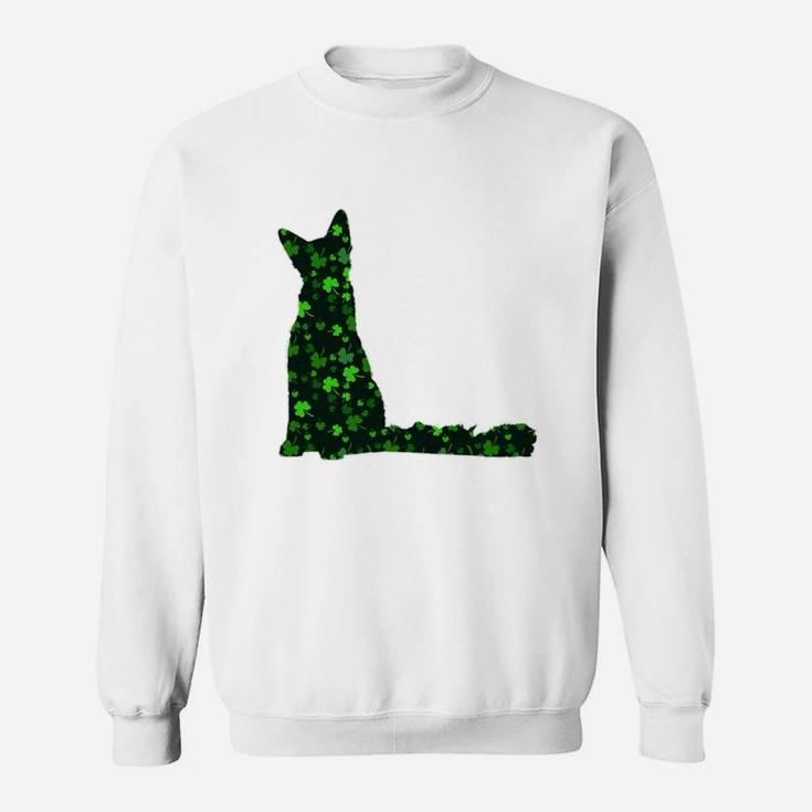 Cute Shamrock Laperm Mom Dad Gift St Patricks Day Awesome Cat Lovers Gift Sweat Shirt