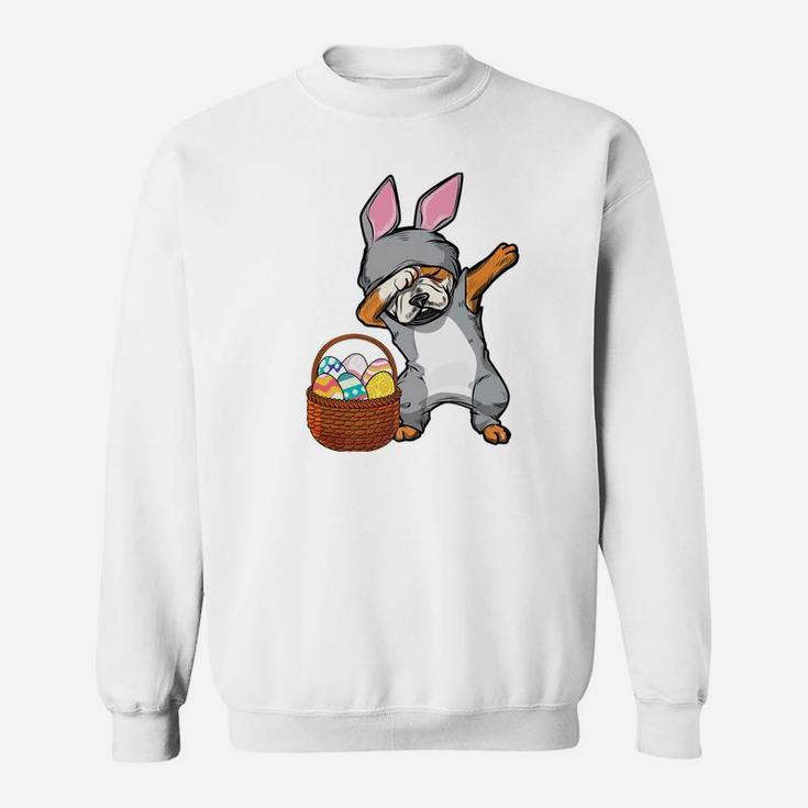 Dabbing Easter Bunny English Bulldog Boys Design Sweat Shirt