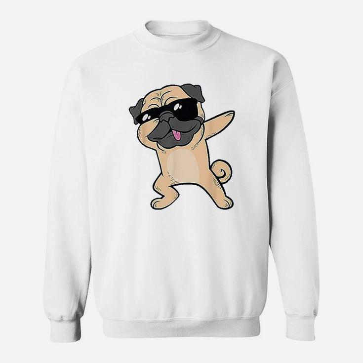 Dabbing Pug Dog Dab Animal Cool Sunglasses Cute Sweat Shirt