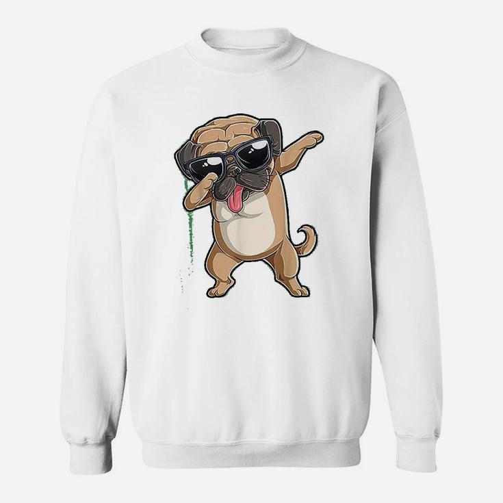 Dabbing Pug Dog Lover Dab Dance Gift Sweat Shirt