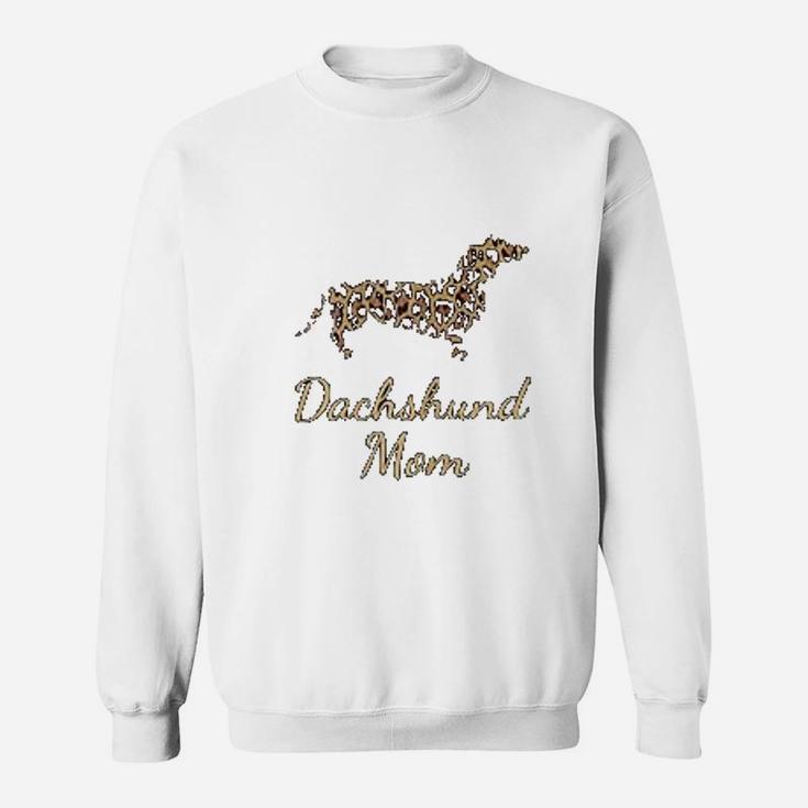Dachshund Mom Leopard Print Dachshund Mom Gifts Sweat Shirt
