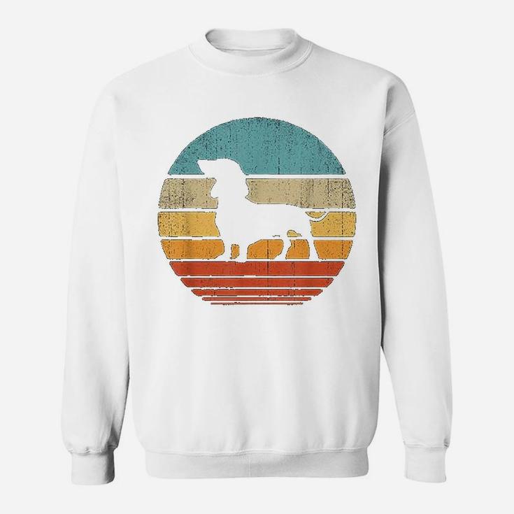 Dachshund Vintage Silhouette 60s 70s Retro Gifts Dog Lover Sweat Shirt