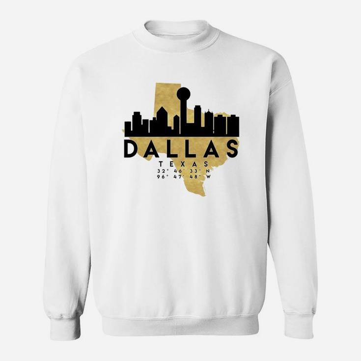 Dallas Texas Skyline Map Art Sweat Shirt